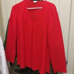 NWT blouse bright red